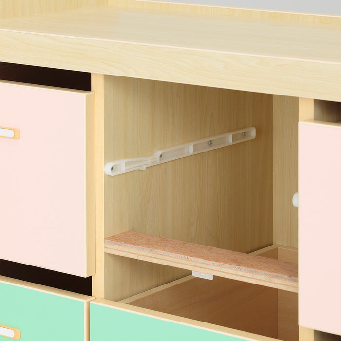 つながる・らっくシリーズ　6人用引出棚（ラッチ付き）