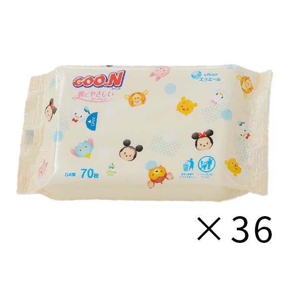 グーン 肌にやさしいおしりふき つめかえ用 70枚×36パック