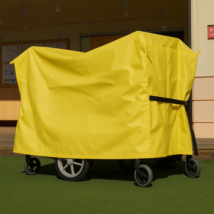 【雨からおさんぽ車を守ろう！】 風で飛びにくい防炎おさんぽ車カバー　(全2色)