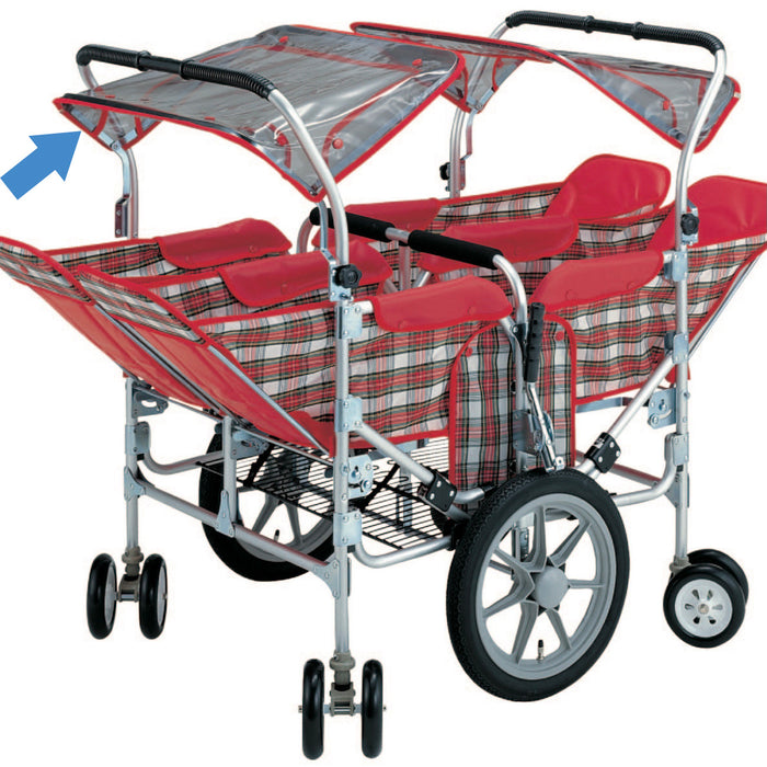 【交換部品】対面式4人乗りおさんぽ車用  ビニール幌(2枚1セット)