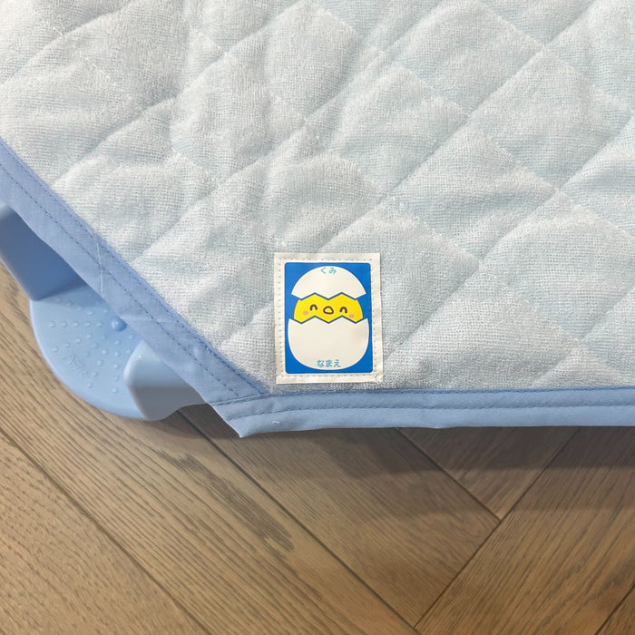 「かるつよ」にも使用可能！コット用キルトパッド（1300ブルー）