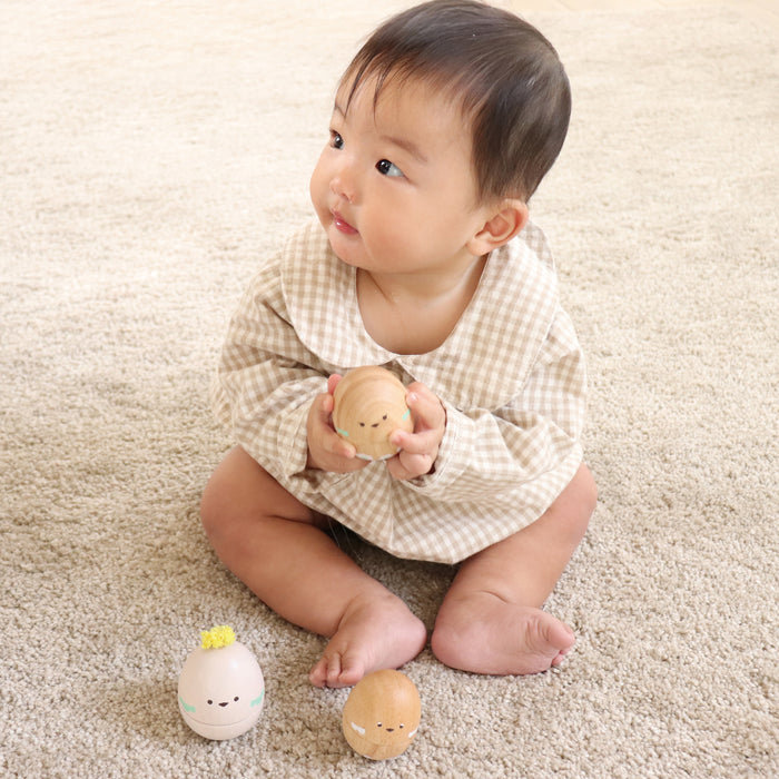 3種類の音を楽しめる！たまごマラカス おしゃべりPeckys-ペッキーズ-（2セット）