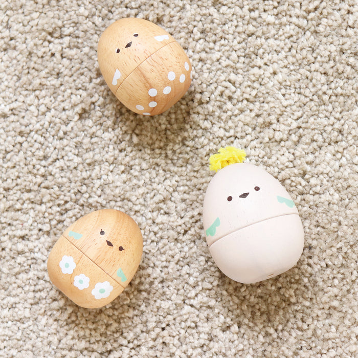 3種類の音を楽しめる！たまごマラカス おしゃべりPeckys-ペッキーズ-（2セット）