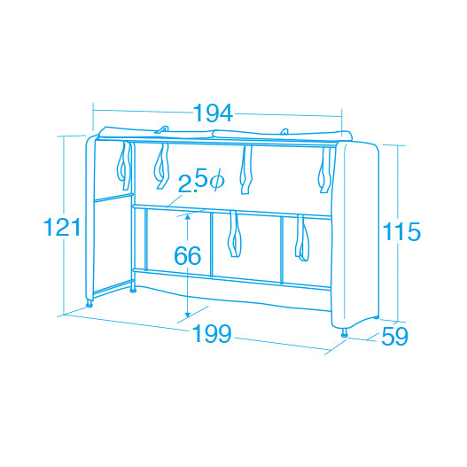 ベビーカー収納スタンド