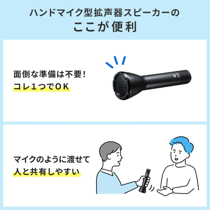 ハンドマイク型拡声器スピーカー